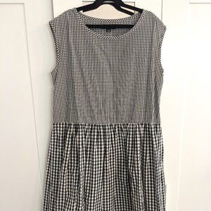 Madewell Black Gingham Summer Dress